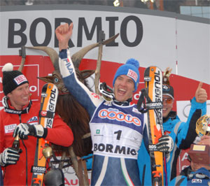 Innerhofer vincitore della coppa del mondo su pista Stelvio a Bormio